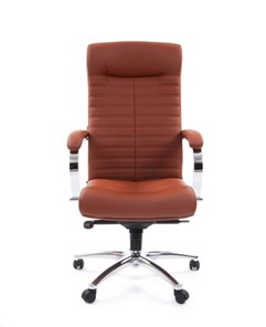 Компьютерное кресло CHAIRMAN 480 Экокожа Terra 111 (коричневая) в Мурманске - предосмотр 1