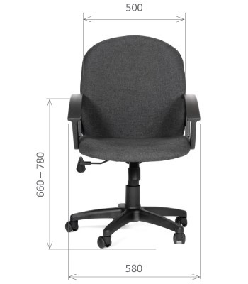Компьютерное кресло CHAIRMAN 681 Ткань C-3 черное в Мурманске - изображение 1
