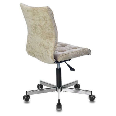 Кресло офисное Brabix Stream MG-314 (без подлокотников, пятилучие серебристое, ткань, песочное) 532396 в Мурманске - изображение 2