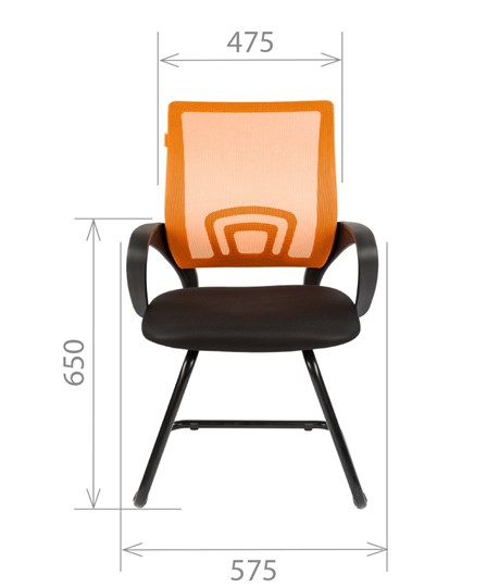Кресло компьютерное CHAIRMAN 696V, цвет оранжевый в Мурманске - изображение 1
