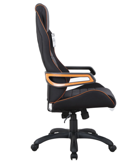 Кресло офисное Brabix Techno Pro GM-003 (ткань, черное/серое, вставки оранжевые) в Мурманске - изображение 2