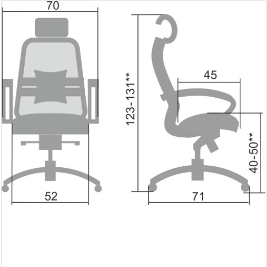 Кресло компьютерное Samurai S-2.04, серый в Мурманске - изображение 4