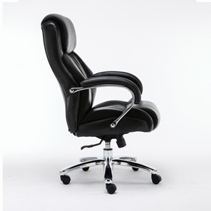 Офисное кресло Brabix Premium Status HD-003 (рециклированная кожа, хром, черное) 531821 в Мурманске - предосмотр 1