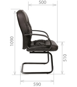 Компьютерное кресло CHAIRMAN 416V экокожа черная в Мурманске - предосмотр 2