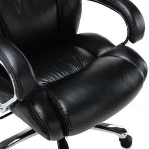 Офисное кресло Brabix Premium Status HD-003 (рециклированная кожа, хром, черное) 531821 в Мурманске - предосмотр 6