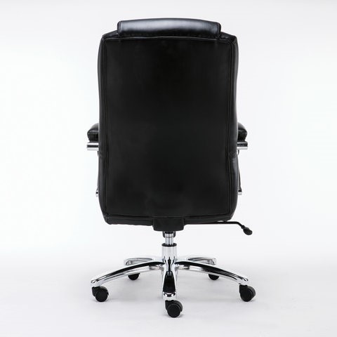 Офисное кресло Brabix Premium Status HD-003 (рециклированная кожа, хром, черное) 531821 в Мурманске - изображение 3