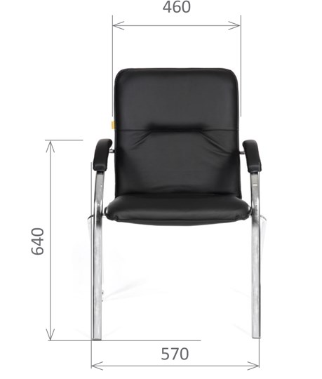 Офисное кресло CHAIRMAN 850 Экокожа Terra 118 черная в Мурманске - изображение 1