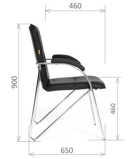 Офисное кресло CHAIRMAN 850 Экокожа Terra 118 черная в Мурманске - изображение 2