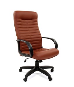 Офисное кресло CHAIRMAN 480 LT, экокожа, цвет коричневый в Мурманске