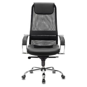 Кресло офисное Brabix Premium Stalker EX-609 PRO (хром, мультиблок, ткань-сетка/экокожа, черное) 532416 в Мурманске