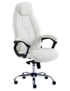 Кресло компьютерное BOSS Lux, кож/зам, белый, арт.15307 в Мурманске
