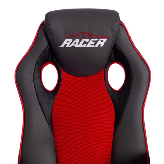 Кресло RACER GT new кож/зам/ткань, металлик/красный, арт.13249 в Мурманске - изображение 7