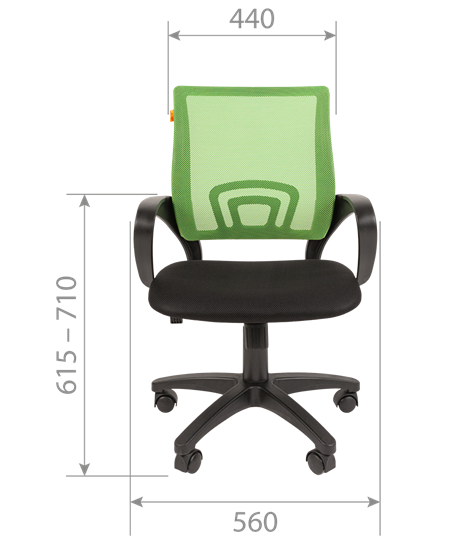 Кресло офисное CHAIRMAN 696 black Сетчатый акрил DW62 черный в Мурманске - изображение 3