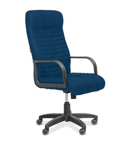 Офисное кресло для руководителя Атлант, ткань Bahama / синяя в Мурманске
