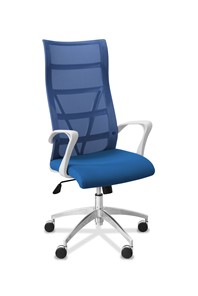 Офисное кресло Топ X белый каркас, сетка/ткань TW / синяя/голубая в Мурманске - предосмотр