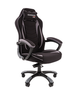 Кресло игровое CHAIRMAN GAME 28 Полиэстер комбинированная ткань серый/черный в Мурманске