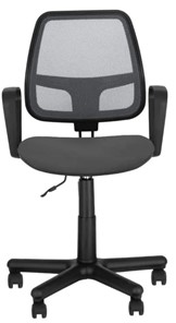 Компьютерное кресло ALFA GTP (PM60) ткань CAGLIARI /сетка черный в Мурманске