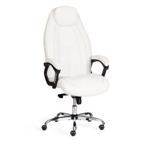 Кресло компьютерное BOSS Lux, кож/зам, белый, арт.21152 в Мурманске