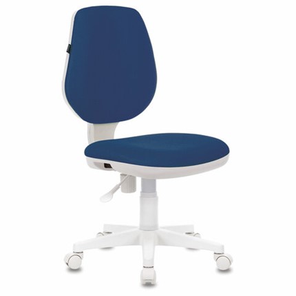 Кресло Brabix Fancy MG-201W (без подлокотников, пластик белый, синие) 532413 в Мурманске - изображение