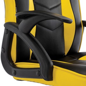 Кресло офисное BRABIX "Shark GM-203", экокожа, черное/желтое, 532514 в Мурманске - предосмотр 6