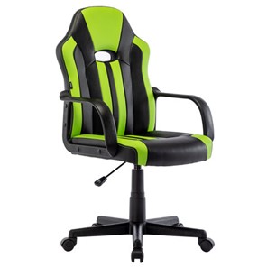 Офисное кресло BRABIX "Stripe GM-202", экокожа, черное/зеленое, 532511 в Мурманске