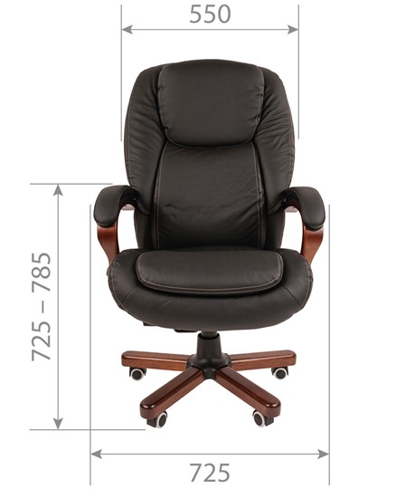 Компьютерное кресло CHAIRMAN 408 кожа черная в Мурманске - изображение 1