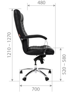 Кресло компьютерное CHAIRMAN 480 экожа черная в Мурманске - предосмотр 4