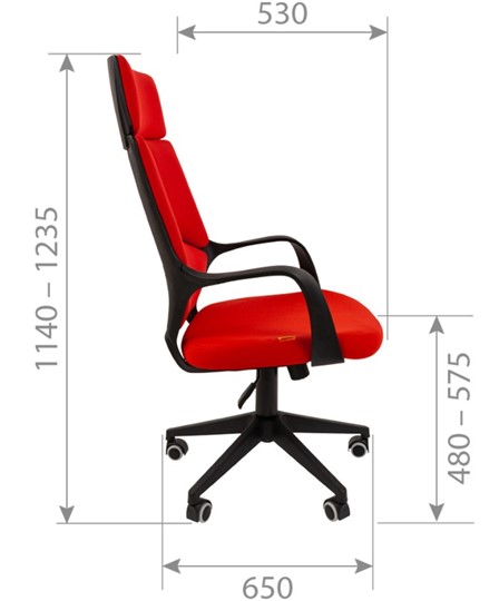 Офисное кресло CHAIRMAN 525, серое в Мурманске - изображение 2