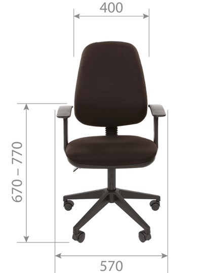 Кресло офисное CHAIRMAN 661 Ткань стандарт 15-13 серая в Мурманске - изображение 3