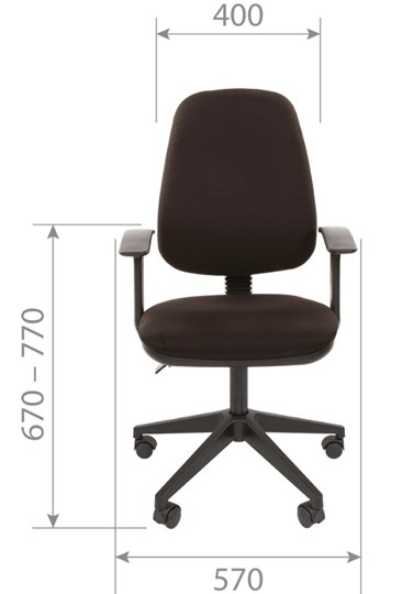 Кресло компьютерное CHAIRMAN 661 Ткань стандарт 15-21 черная в Мурманске - изображение 3