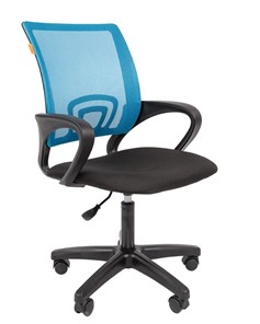 Кресло CHAIRMAN 696 black LT, голубое в Мурманске