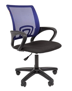 Офисное кресло CHAIRMAN 696 black LT, синий в Мурманске