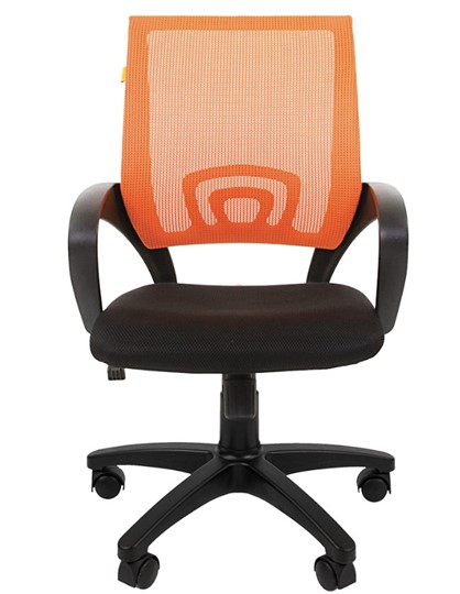 Офисное кресло CHAIRMAN 696 black Сетчатый акрил DW66 оранжевый в Мурманске - изображение 4