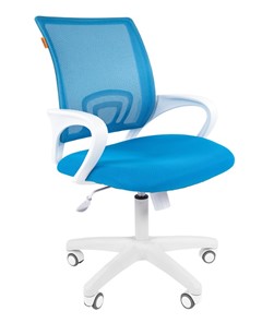 Кресло офисное CHAIRMAN 696 white, tw12-tw04 голубой в Мурманске