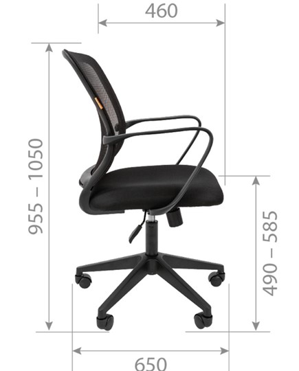 Кресло офисное CHAIRMAN 698 black TW, ткань, цвет серый в Мурманске - изображение 2