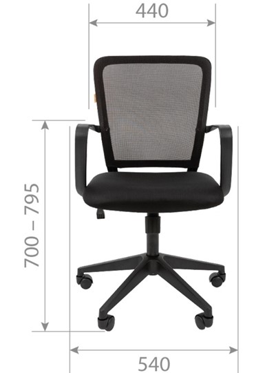 Кресло офисное CHAIRMAN 698 black TW, ткань, цвет серый в Мурманске - изображение 1