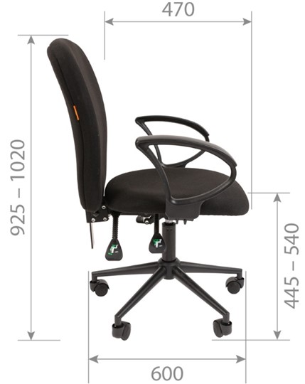 Кресло офисное CHAIRMAN 9801 BLACK, черное в Мурманске - изображение 4