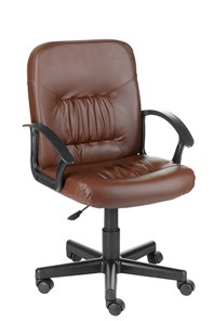 Кресло офисное Чат кожзам коричневый в Мурманске