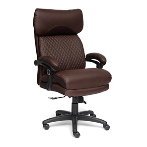 Компьютерное кресло CHIEF кож/зам/ткань, коричневый/коричневый стеганный, 36-36/36-36 стеганный/24 арт.13111 в Мурманске
