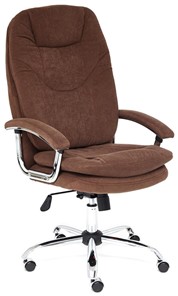 Офисное кресло SOFTY LUX флок, коричневый, арт.13595 в Мурманске