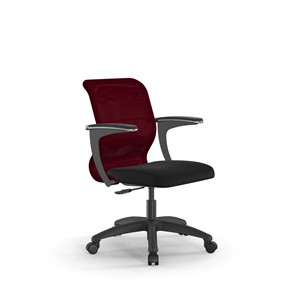 Офисное кресло SU-M-4/подл.160/осн.005 бордовый/черный в Мурманске