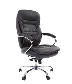 Офисное кресло CHAIRMAN 795 кожа, цвет черный в Мурманске