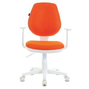Компьютерное кресло Brabix Fancy MG-201W (с подлокотниками, пластик белый, оранжевое) 532410 в Мурманске