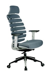 Кресло компьютерное Riva Chair SHARK (Серый/серый) в Мурманске