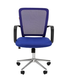 Офисное кресло CHAIRMAN 698 CHROME new Сетка TW-05 (синий) в Мурманске - предосмотр 2