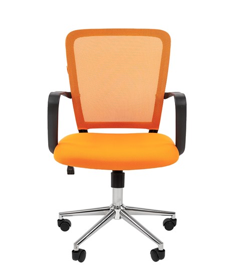 Офисное кресло CHAIRMAN 698 CHROME new Сетка TW-66 (оранжевый) в Мурманске - изображение 2