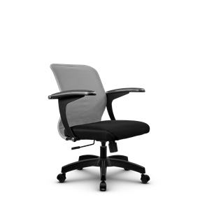Кресло компьютерное SU-M-4/подл.160/осн.001, Светло-серый/Черный в Мурманске - предосмотр