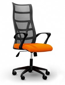 Офисное кресло ДамОфис 5600, оранж/черное в Мурманске
