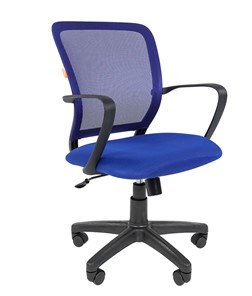 Кресло CHAIRMAN 698 black TW-05, ткань, цвет синий в Мурманске