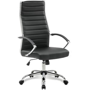 Офисное кресло Brabix Style EX-528 (экокожа, хром, черное) 531947 в Мурманске